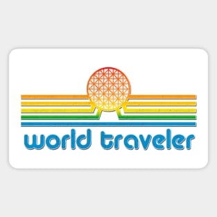 World Traveler - World Showcase inspired retro distressed world showcase vacation tee Magnet